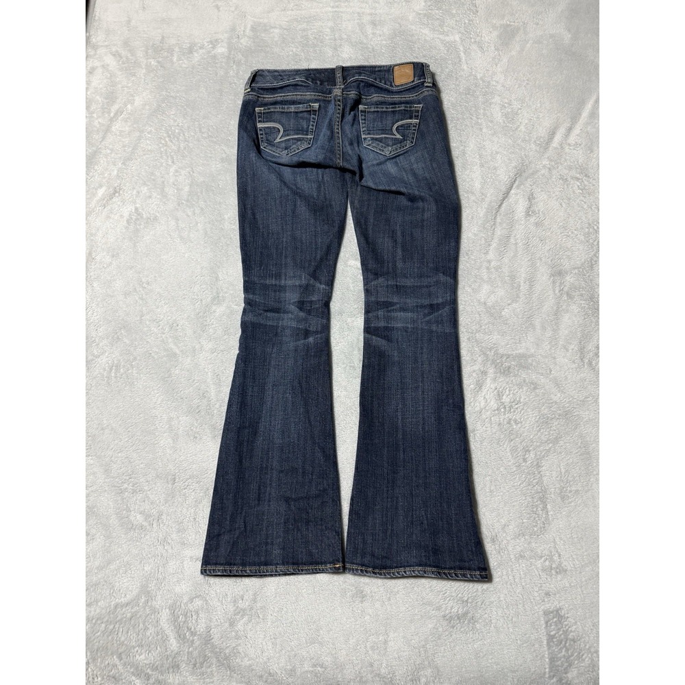 American Eagle Jeans Women's 00 Short Blue Artist Flare Denim Dark Wash 26x28 - Picture 7 of 9